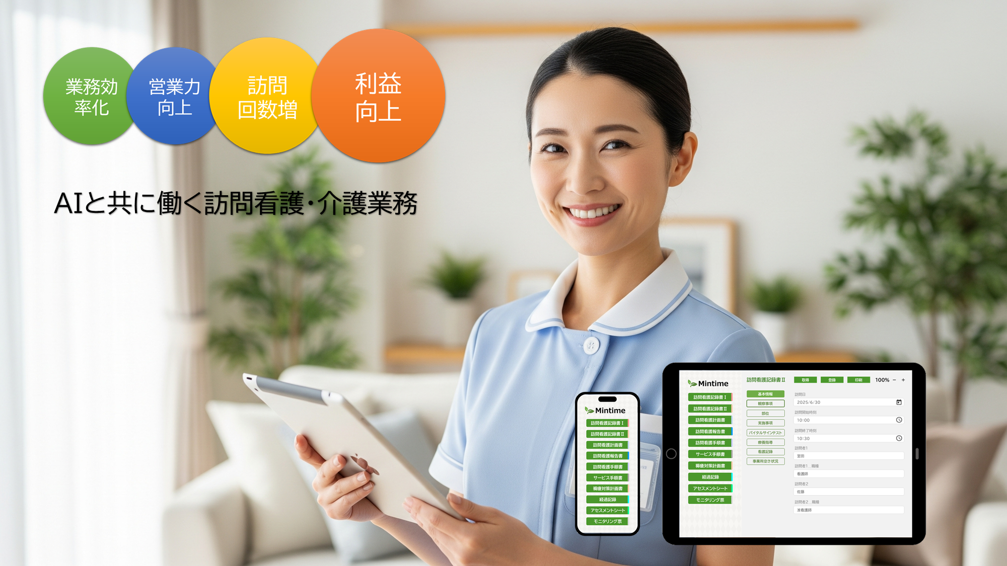 AIと共に働く訪問看護・介護業務
